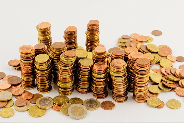 Viele Münzstapel